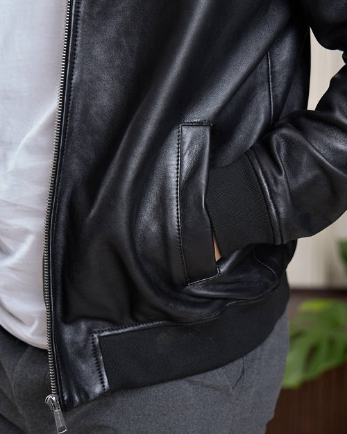 Blouson cuir Haston - MISE AU GREEN - 3