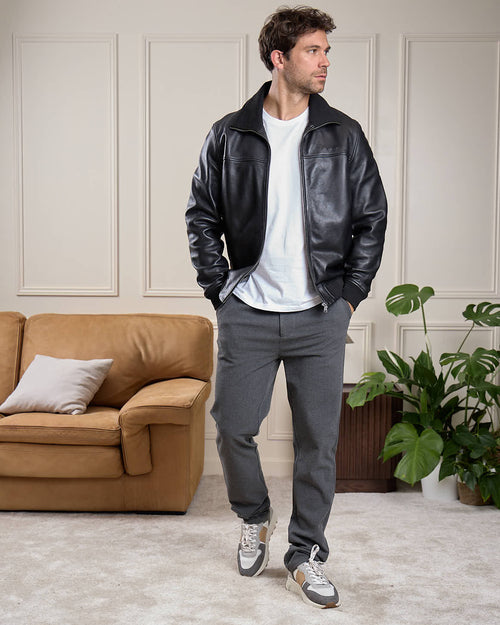 Blouson cuir Haston - MISE AU GREEN - 4
