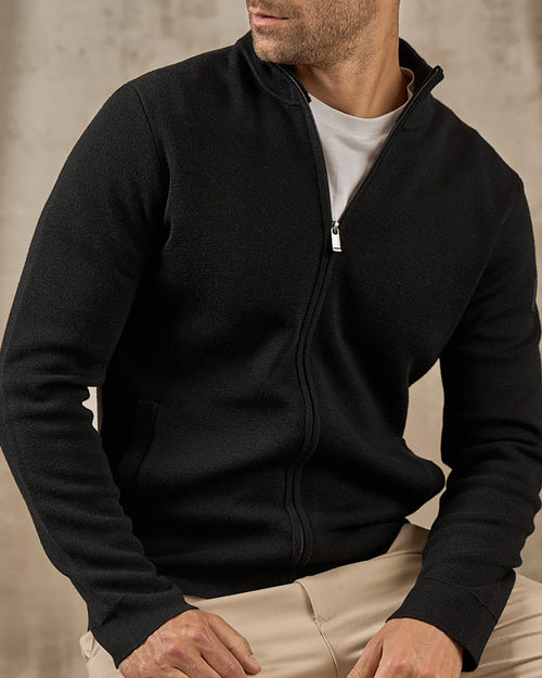 Cardigan zippé col montant - MISE AU GREEN - 1