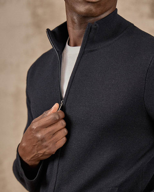 Cardigan zippé col montant - MISE AU GREEN - 3