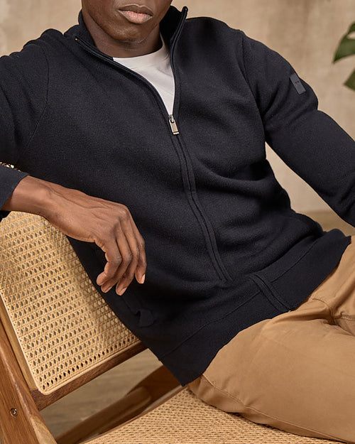 Cardigan zippé col montant - MISE AU GREEN - 4