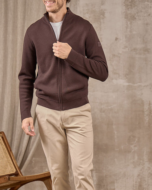 Cardigan zippé col montant - MISE AU GREEN - 6