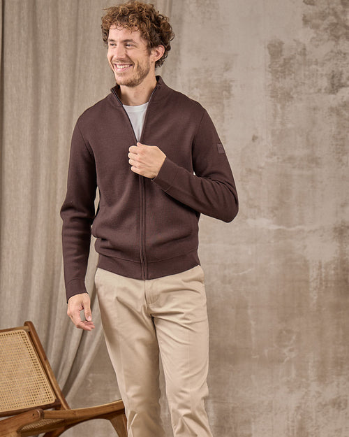 Cardigan zippé col montant - MISE AU GREEN - 6