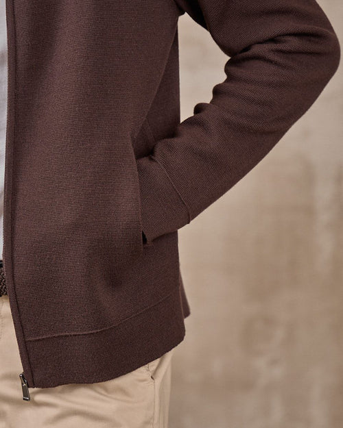 Cardigan zippé col montant - MISE AU GREEN - 7