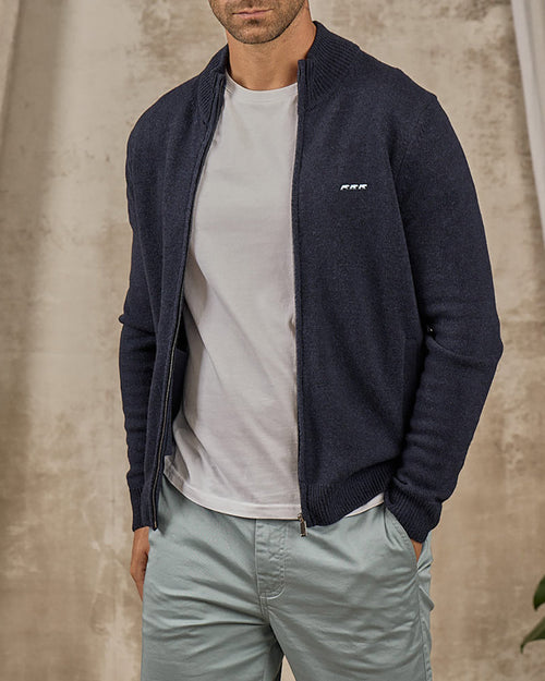Cardigan zippé col montant - MISE AU GREEN - 1