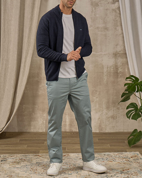 Cardigan zippé col montant - MISE AU GREEN - 2