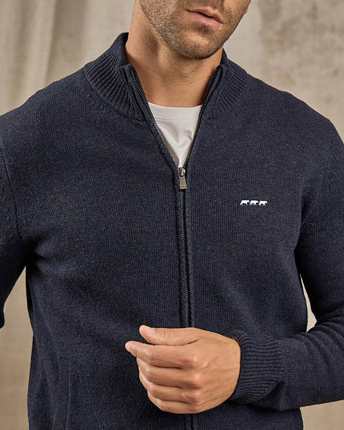 Cardigan zippé col montant - MISE AU GREEN - 3