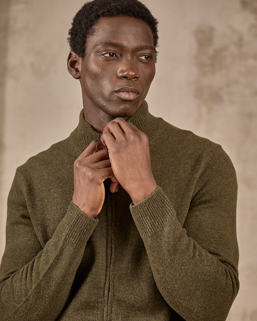 Cardigan zippé col montant - MISE AU GREEN - 2