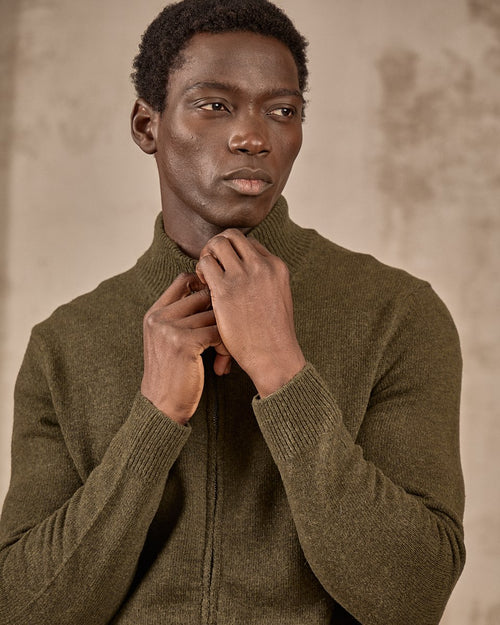 Cardigan zippé col montant - MISE AU GREEN - 3