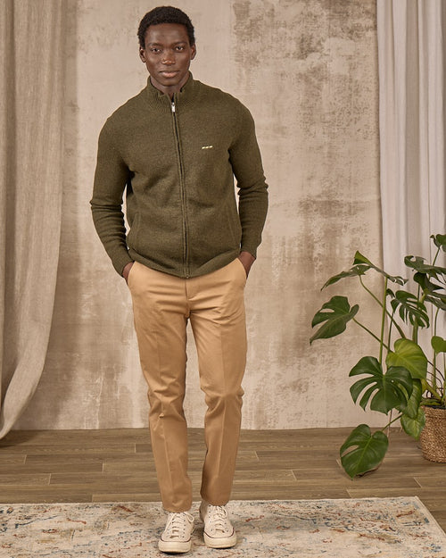 Cardigan zippé col montant - MISE AU GREEN - 5