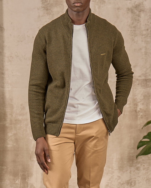 Cardigan zippé col montant - MISE AU GREEN - 6