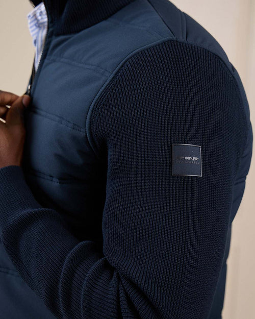 Gilet zippé Homme ESSENTIAL COTTON ZIP THRU Bleu Marine - Ref MW0MW36517-DW5 Gilet zippé Homme ESSENTIAL COTTON ZIP THRU Bleu Marine - Ref MW0MW36517-DW5