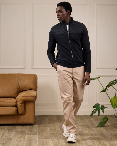 Cardigan bi-matières Gabino - MISE AU GREEN - 1