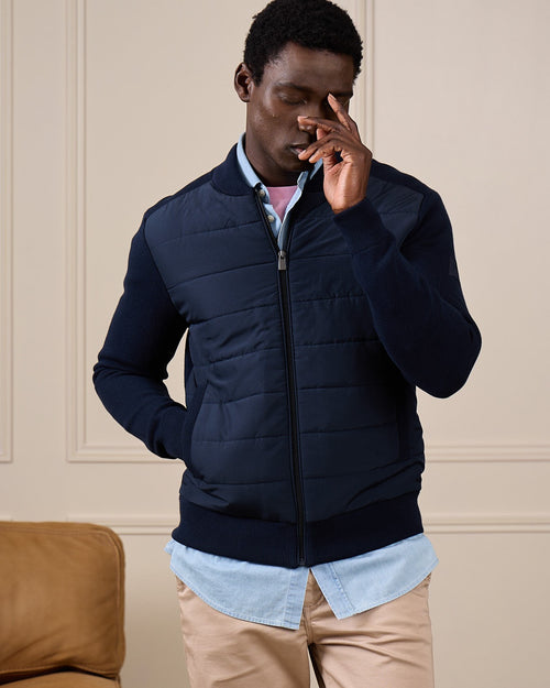 Cardigan bi-matières Gaspar - MISE AU GREEN - 2