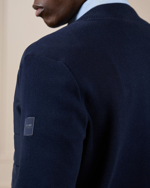 Cardigan bi-matières Gaspar - MISE AU GREEN - 4