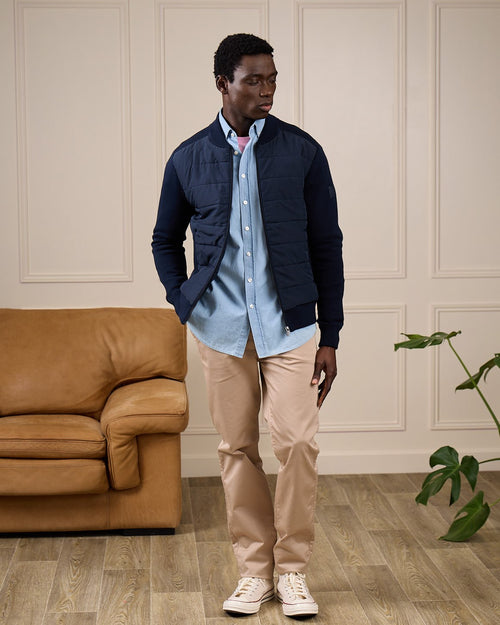 Cardigan bi-matières Gaspar - MISE AU GREEN - 8