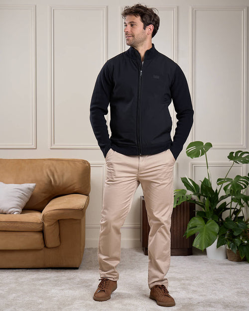 Cardigan bi-matière Hector - MISE AU GREEN - 2