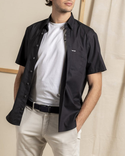 Chemise manches courtes unie coupe regular fit - MISE AU GREEN - 3