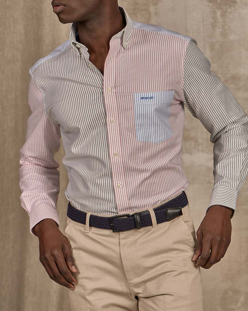 Chemise patchwork rayures - MISE AU GREEN - 6