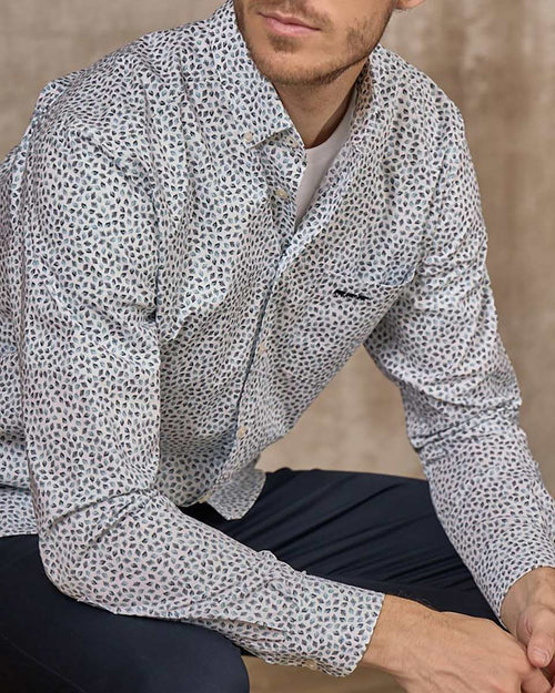Chemise motifs feuillages - MISE AU GREEN - 1