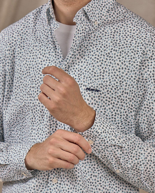 Chemise motifs feuillages - MISE AU GREEN - 4