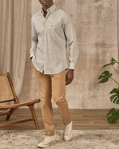 Chemise motifs feuillages - MISE AU GREEN - 3