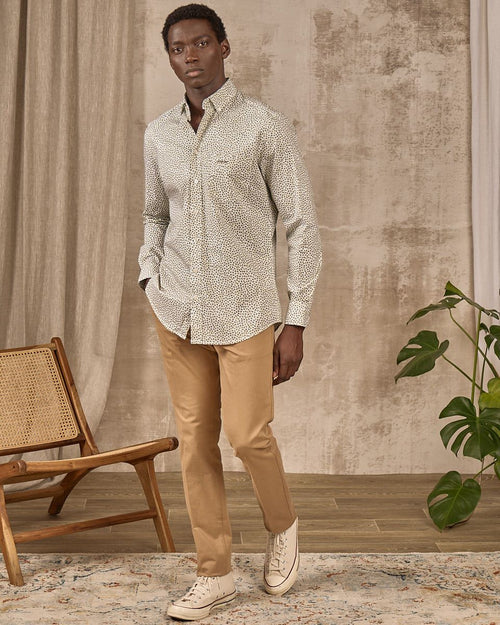 Chemise motifs feuillages - MISE AU GREEN - 3