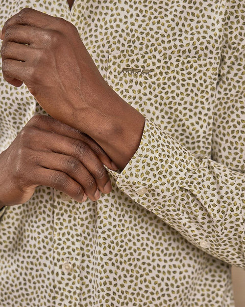 Chemise motifs feuillages - MISE AU GREEN - 5