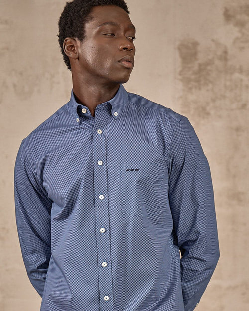 Chemise Elijah micro motifs - MISE AU GREEN - 1