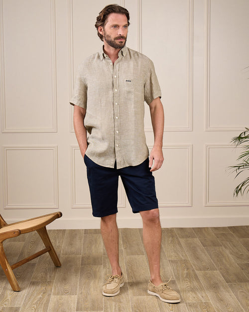 Chemise lin Giulio - MISE AU GREEN - 1