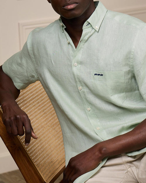 Chemise lin Giulio - MISE AU GREEN - 1