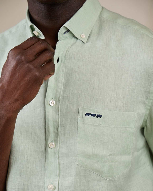 Chemise lin Giulio - MISE AU GREEN - 4