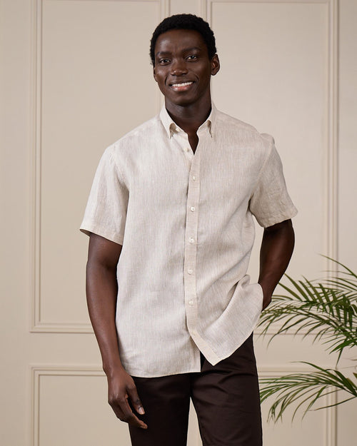 Chemise lin Giulio - MISE AU GREEN - 1