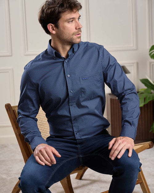 Chemise micro-motifs Hansel - MISE AU GREEN - 8