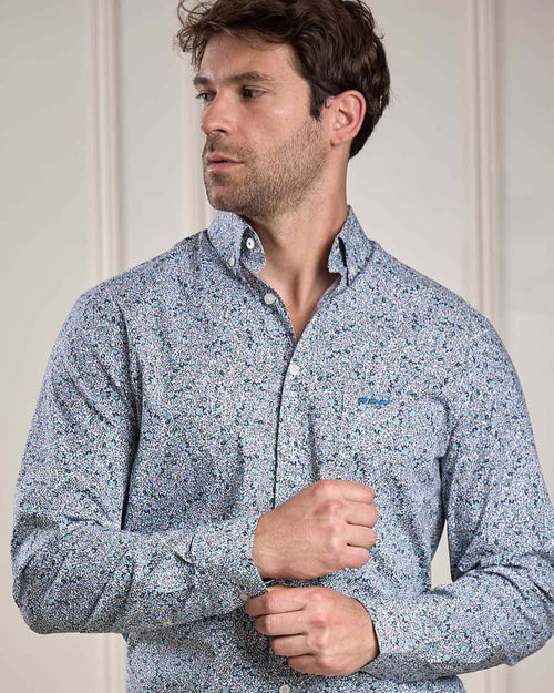 Chemise micro-motifs fleurs - MISE AU GREEN - 5