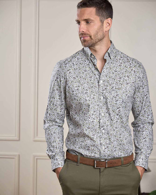 Chemise fleurie Hubert - MISE AU GREEN - 1