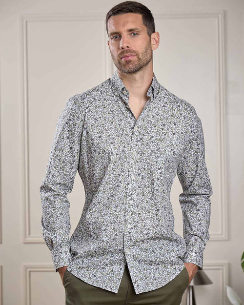 Chemise fleurie Hubert - MISE AU GREEN - 5