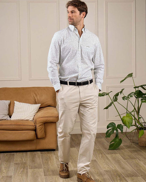 CHEMISE HOMME MANCHES LONGUES BLEU CIEL - MISE AU GREEN - 1