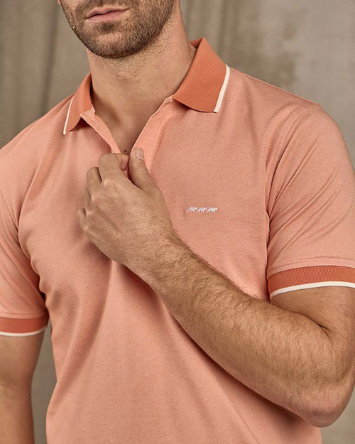 Polo bicolore chiné - MISE AU GREEN - 1