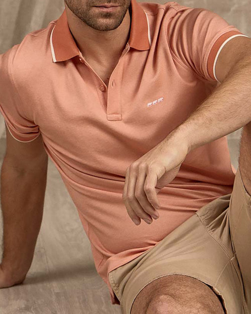 Polo bicolore chiné - MISE AU GREEN - 4