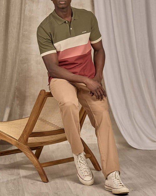 Polo à grosses rayures - MISE AU GREEN - 1