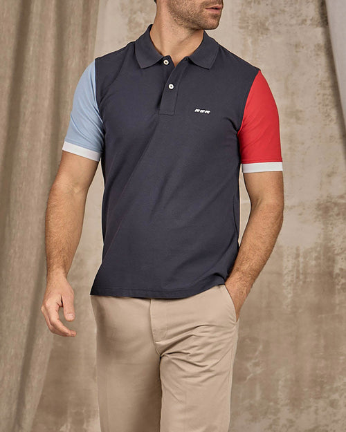 Polo color block - MISE AU GREEN - 1