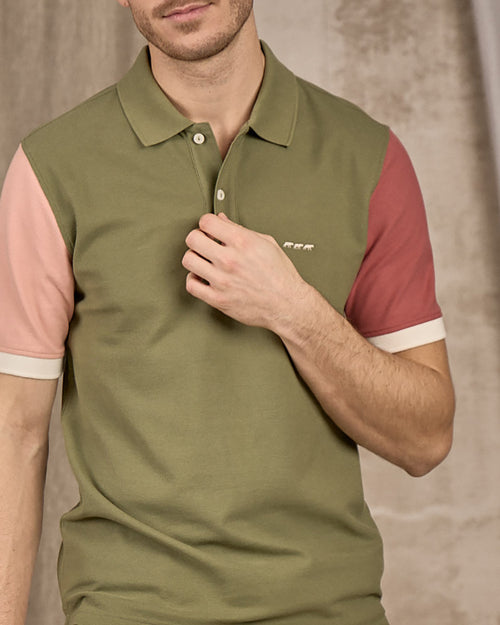 Polo color block - MISE AU GREEN - 6