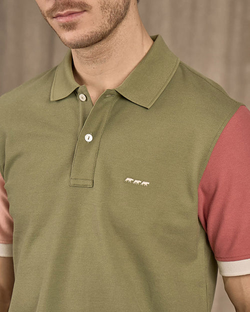 Polo color block - MISE AU GREEN - 7