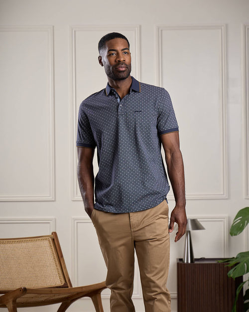 Polo micro-imprimé Honoré - MISE AU GREEN - 1