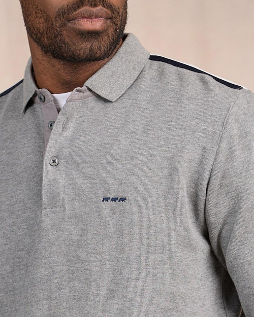 Polo manches longues regular fit à épaulettes - MISE AU GREEN - 1
