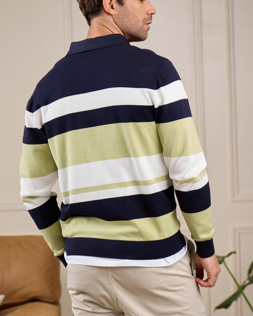 Pull rugby rayé - MISE AU GREEN - 2