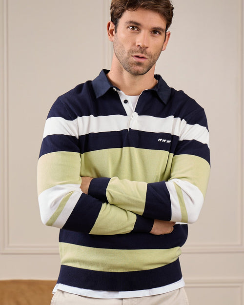 Pull rugby rayé - MISE AU GREEN - 8