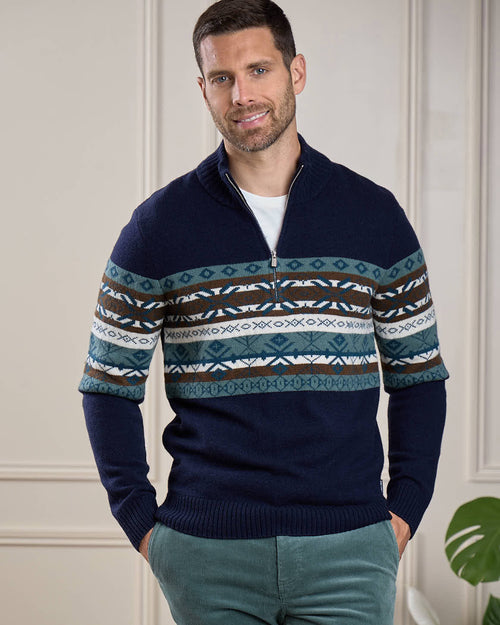Pull Jacquard norvégien - MISE AU GREEN - 1