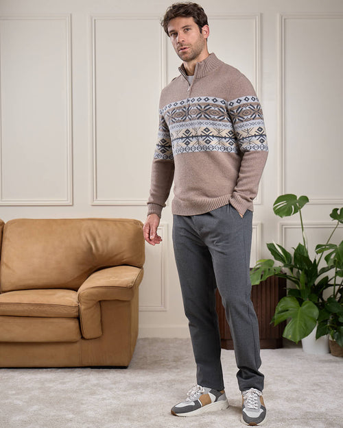 Pull Jacquard norvégien - MISE AU GREEN - 8